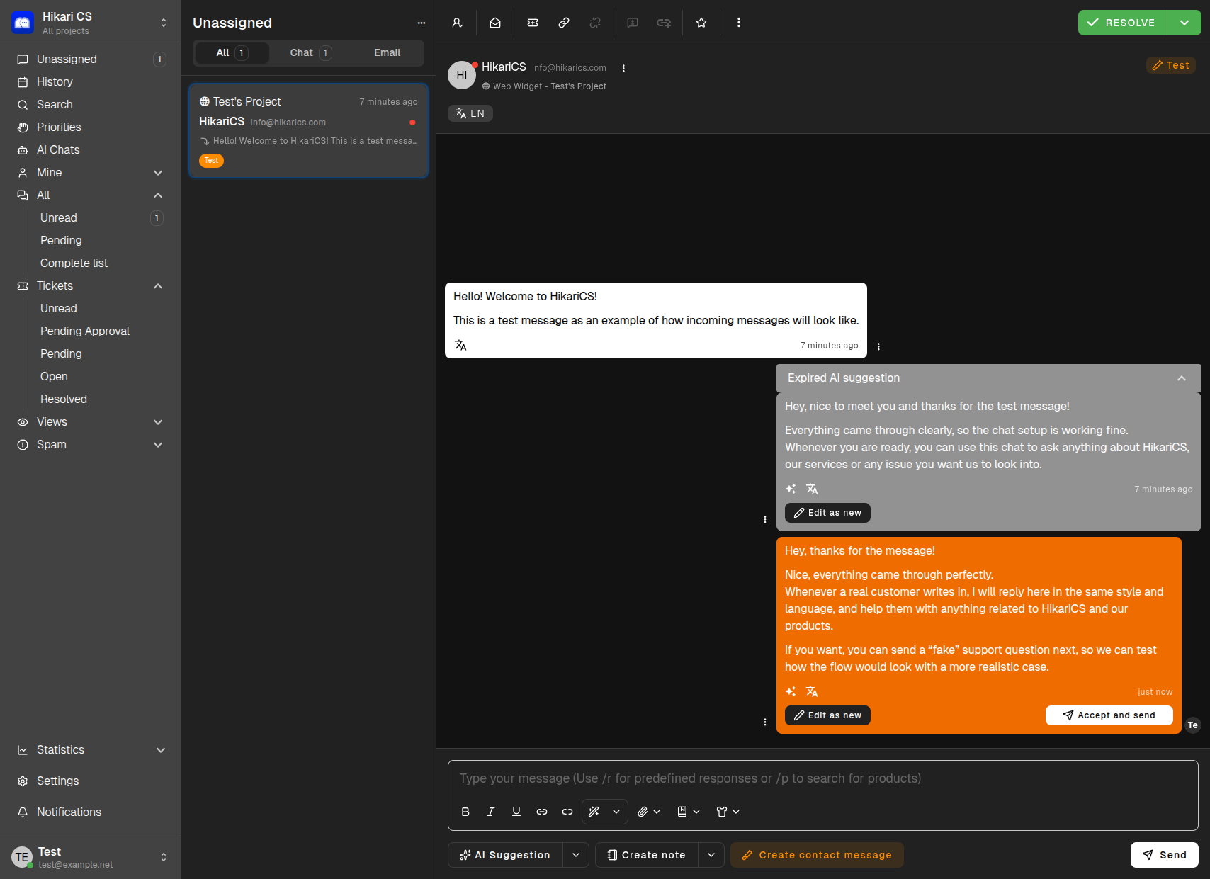 AI Suggestion Generated