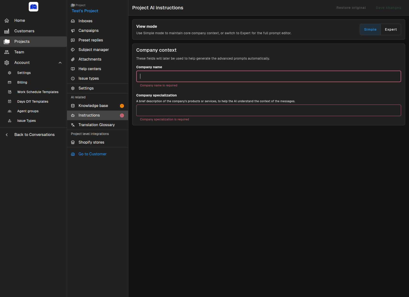 AI Instructions