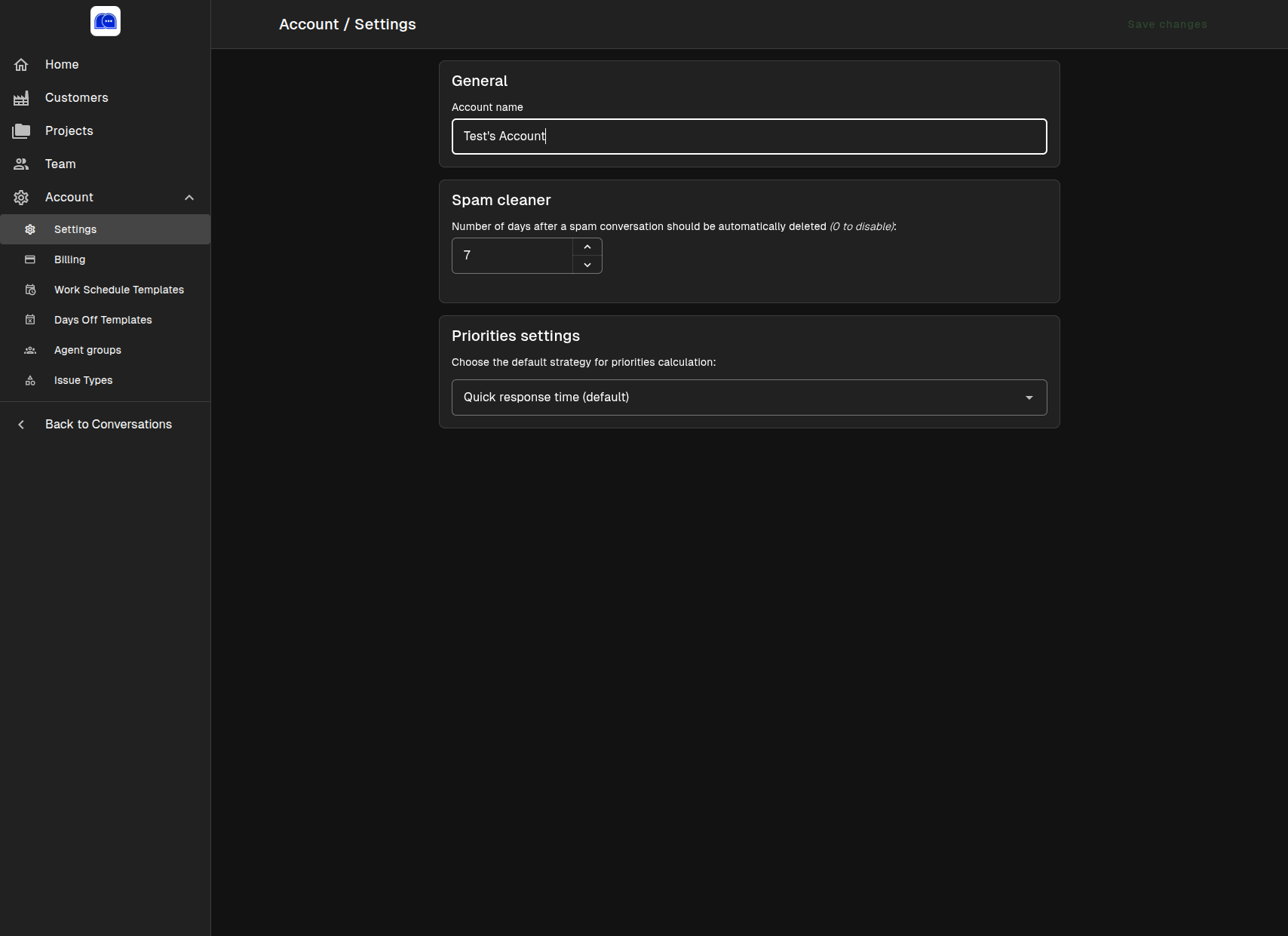 General Settings